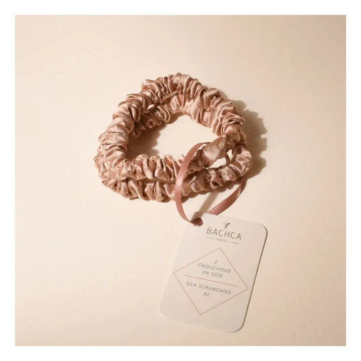 Scrunchies in seta - Set di 2 | Rosa- Immagine del prodotto n°3