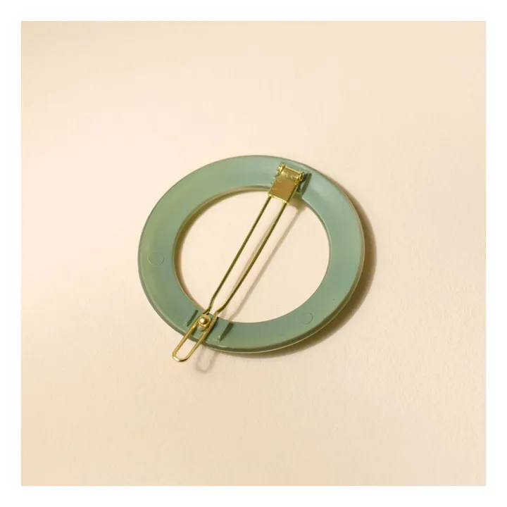 Fermaglio per capelli rotondo opalino | Verde acqua- Immagine del prodotto n°6