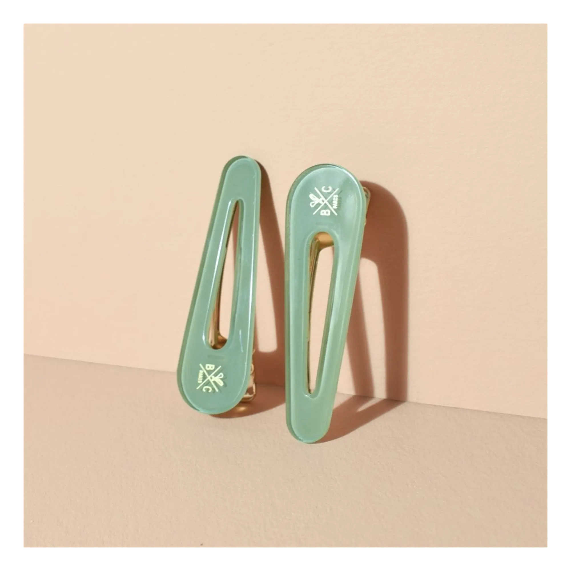 Opaline clips - Set of 2 | Green water- Product image n°5