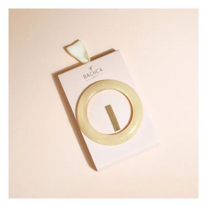 Opaline round hair clip | Ivory- Product image n°3