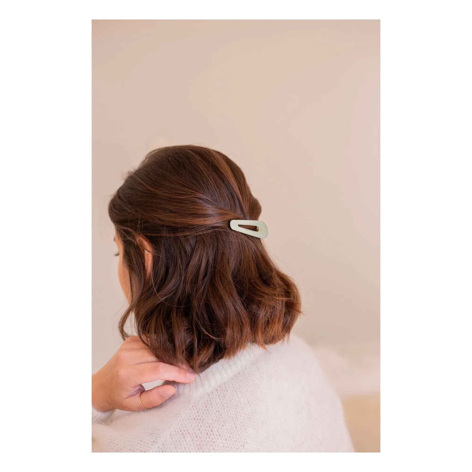 Opaline clips - Set of 2 | Green water- Product image n°1