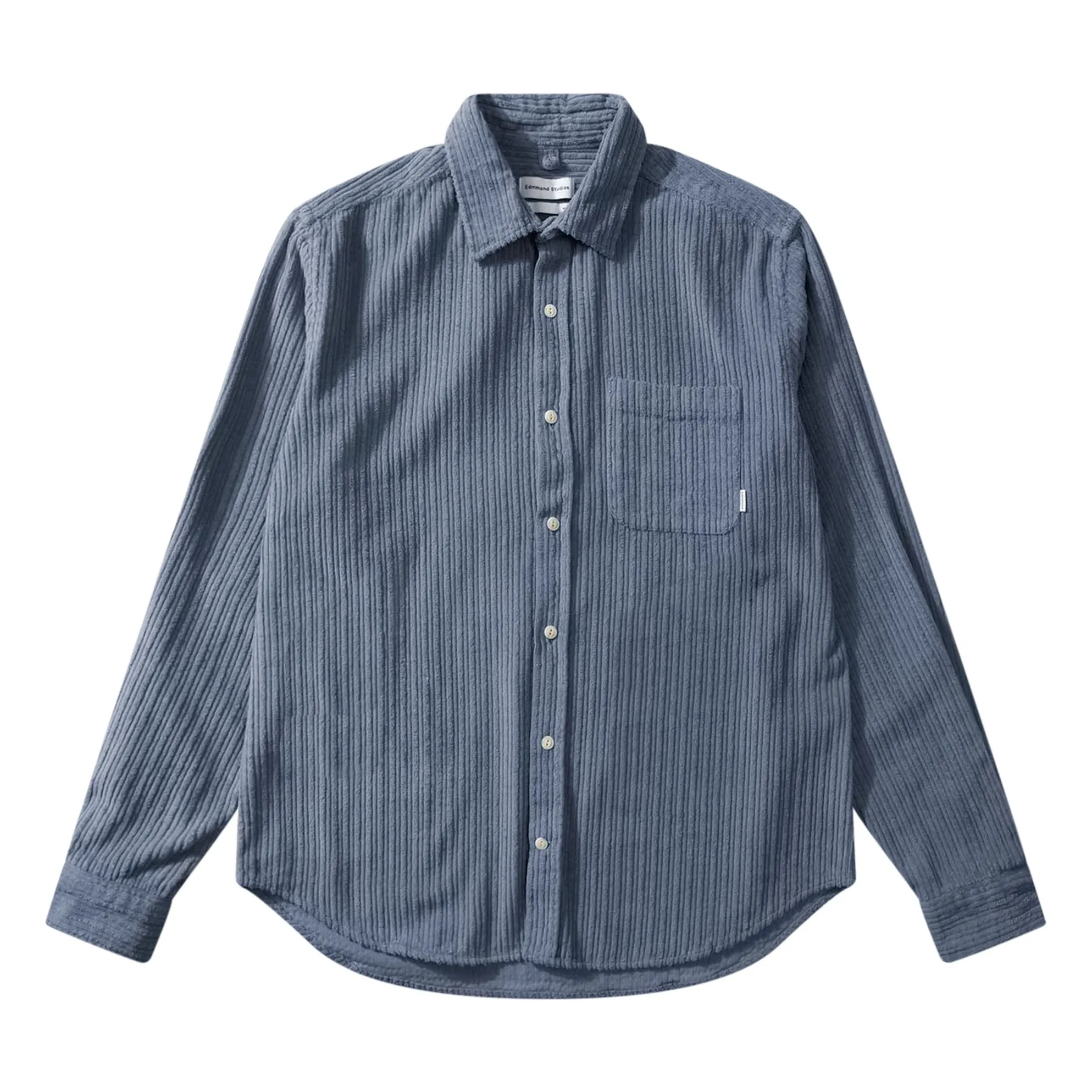 Edmmond Studios Grey Blue Jorge Velvet Shirt