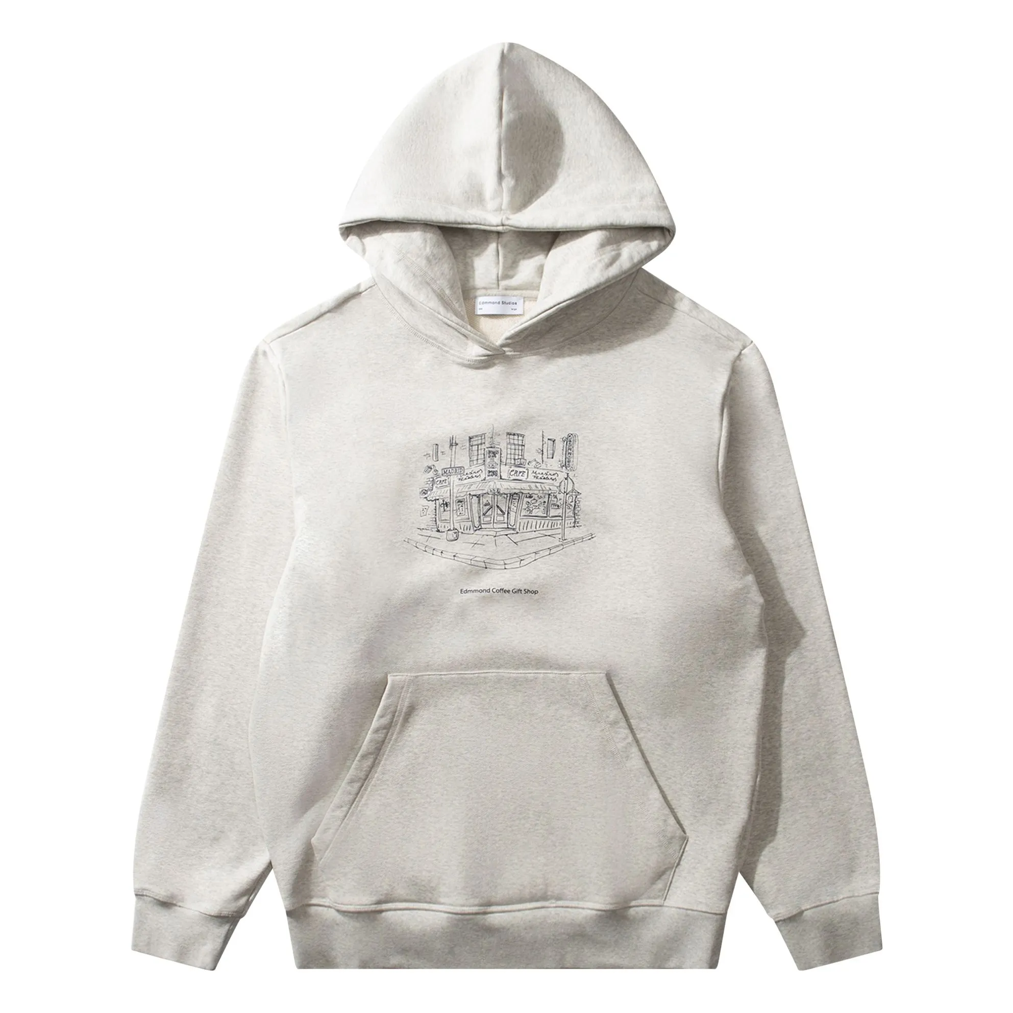 Edmmond Studios Heather Grey Hoodie Edmmond Coffee Gift Shop