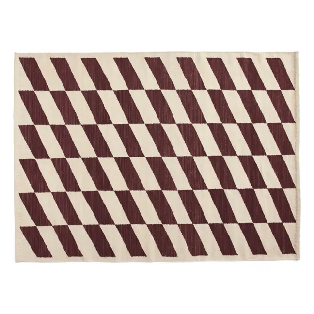 Shift Kelim carpet | Burgundy