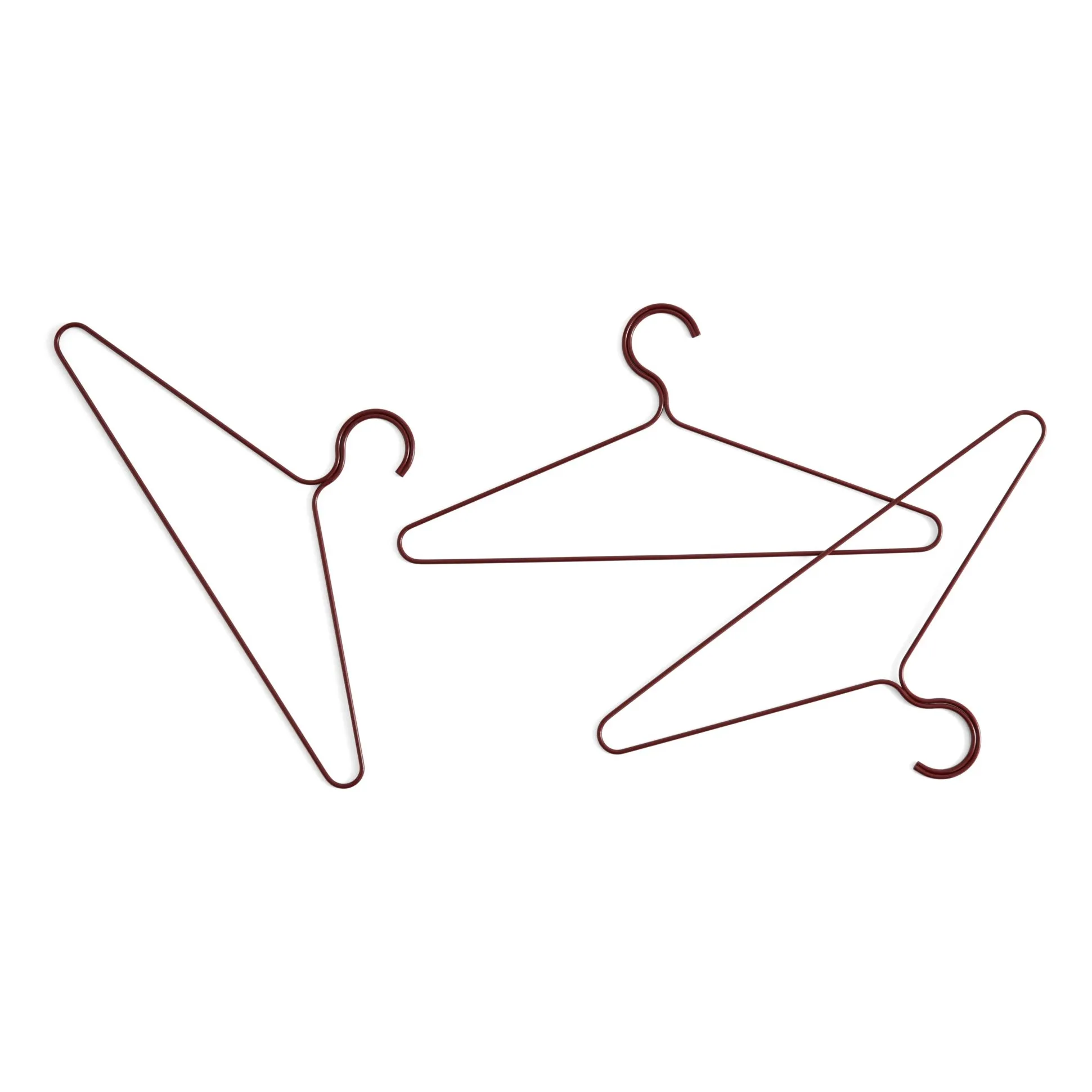Hay Burgundy Colour Hangers - Set Of 3