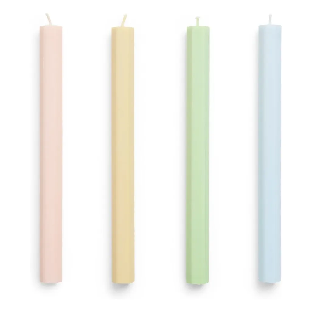 Hay Multicoloured Hexagon Fresh Candles - Set Of 4
