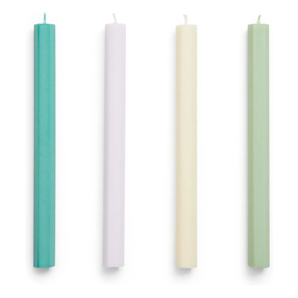 Hay Pastel Hexagon Candles - Set Of 4