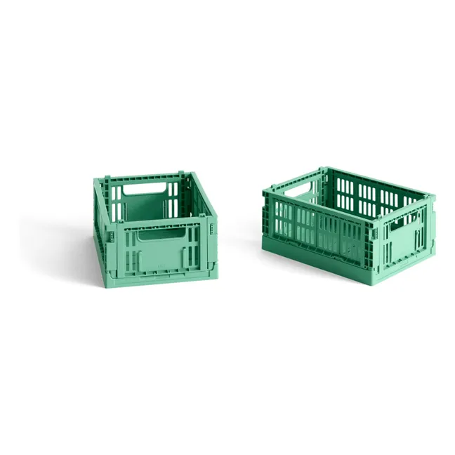 Faltbare Kisten - 2er-Set | Mintgrün