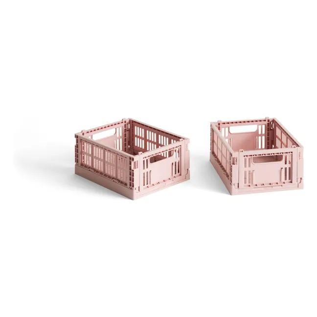 Faltbare Kisten - 2er-Set | Blush