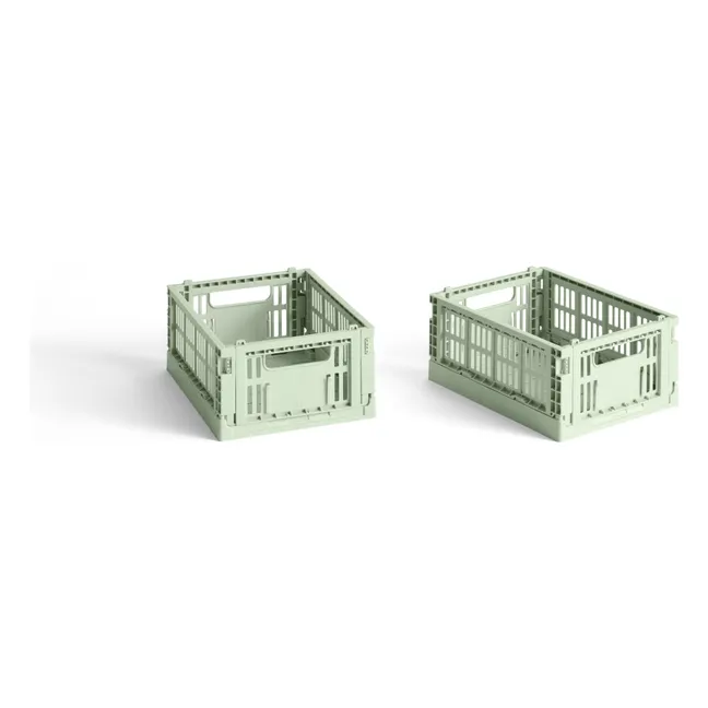 Cagettes pliables - Set de 2 | Vert Menthe
