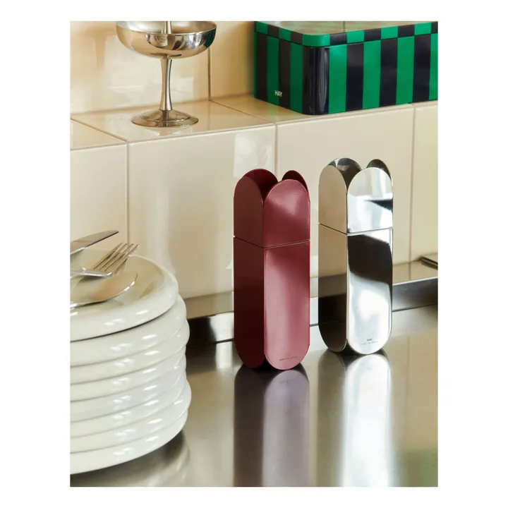 Moulin sel-poivre Arcs | Argenté- Image produit n°1
