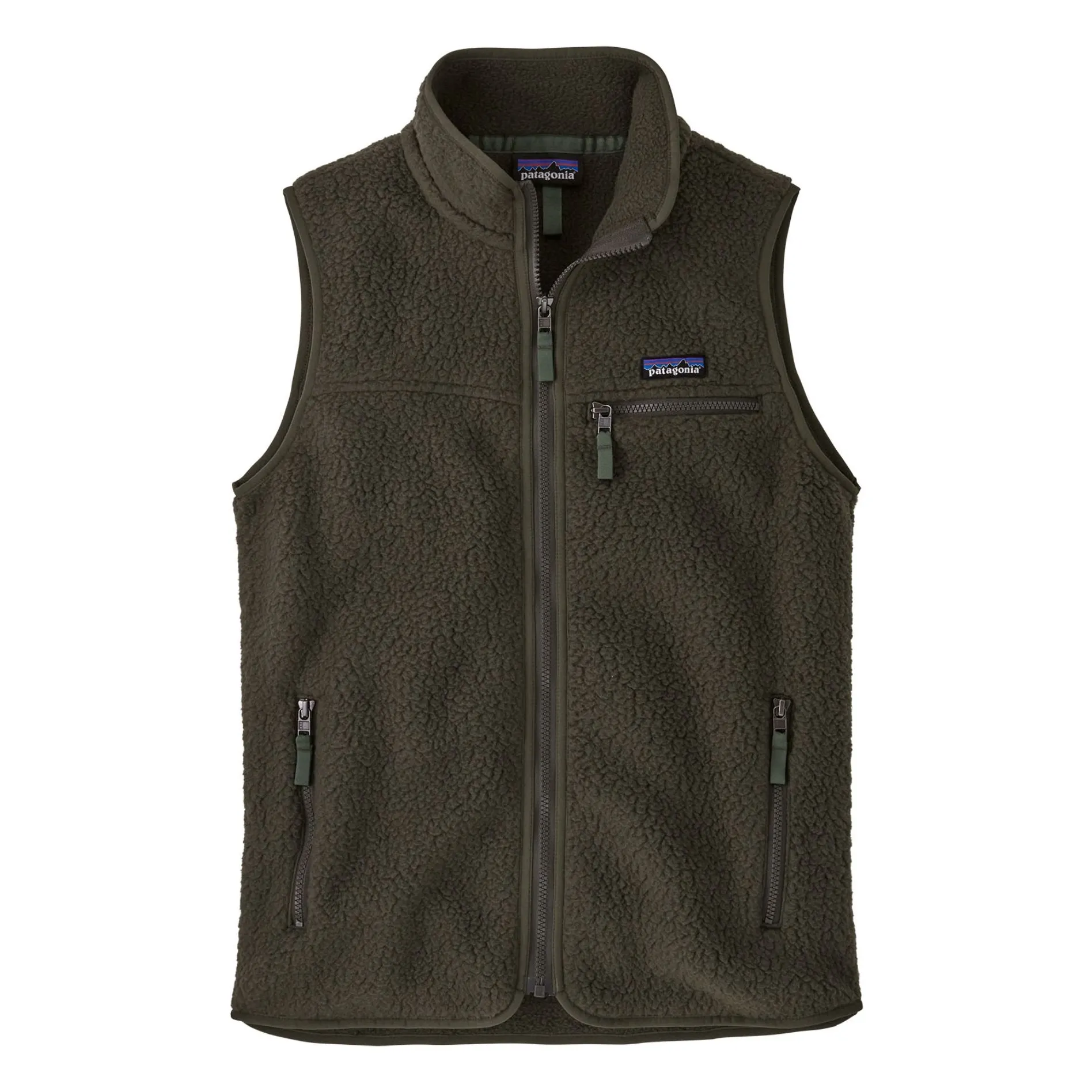 Patagonia Khaki Retro Pile Sleeveless Fleece Recycled Fibers