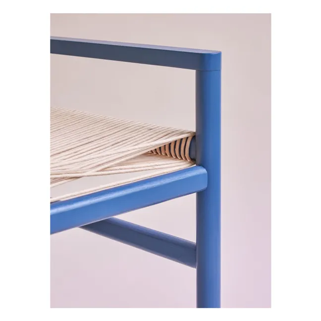 Banco Heritage de roble | Azul Petróleo
