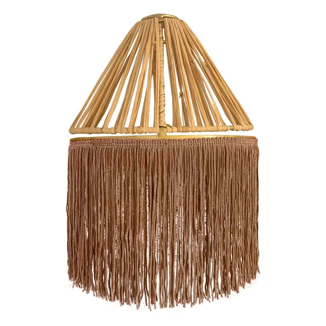 Raffia wall lamp | Brown