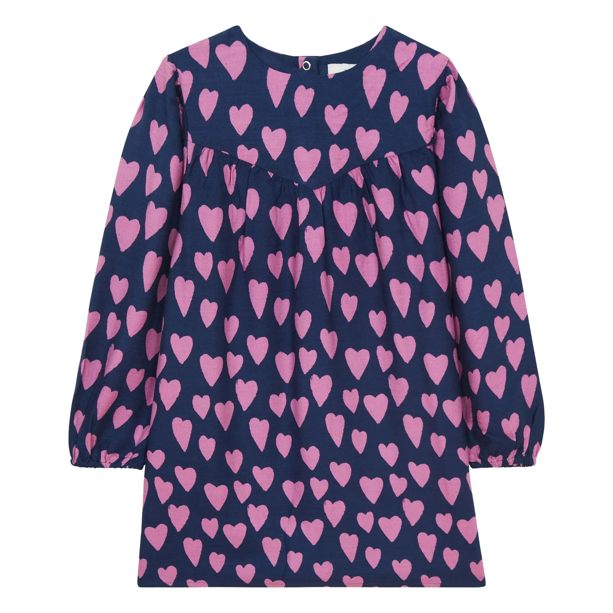 Hundred Pieces Indigo Blue Aop Heart Blue Short Dress