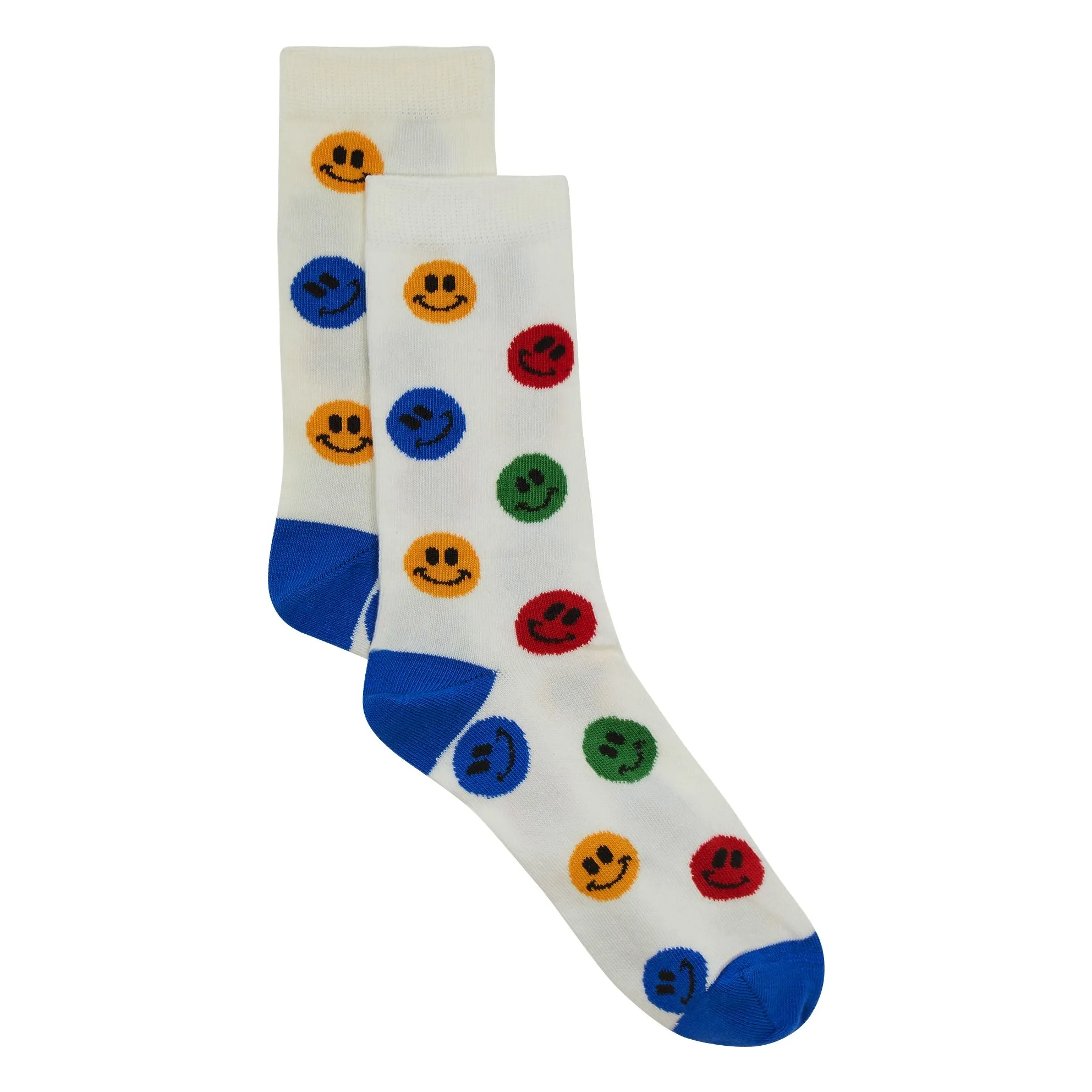 Hundred Pieces Ecru Smiley Multico Socks