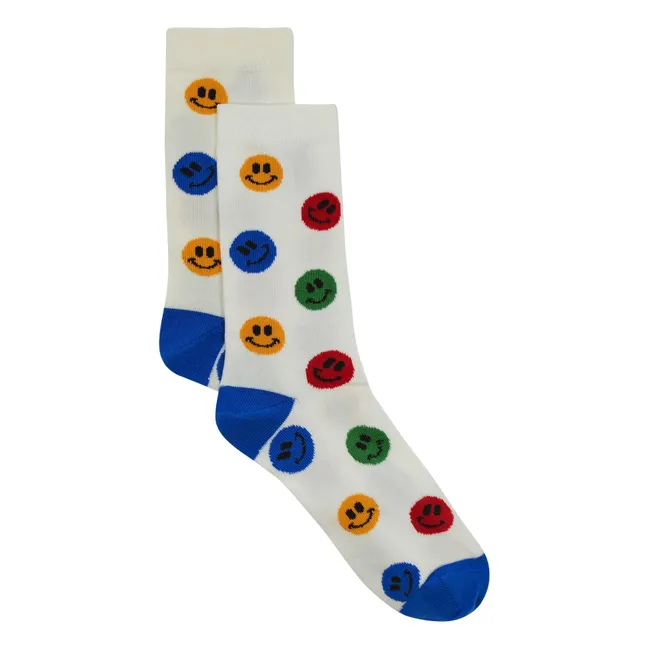 CALZINI SMILEY MULTICO | Ecru