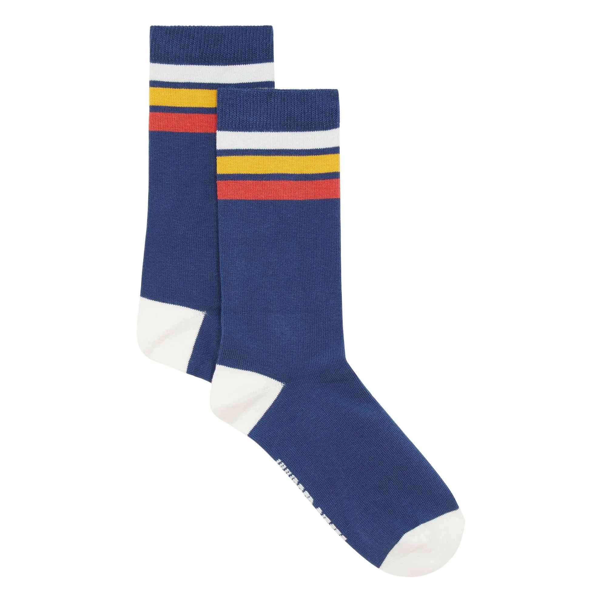 Hundred Pieces Ecru Classic Stripes Blue Socks