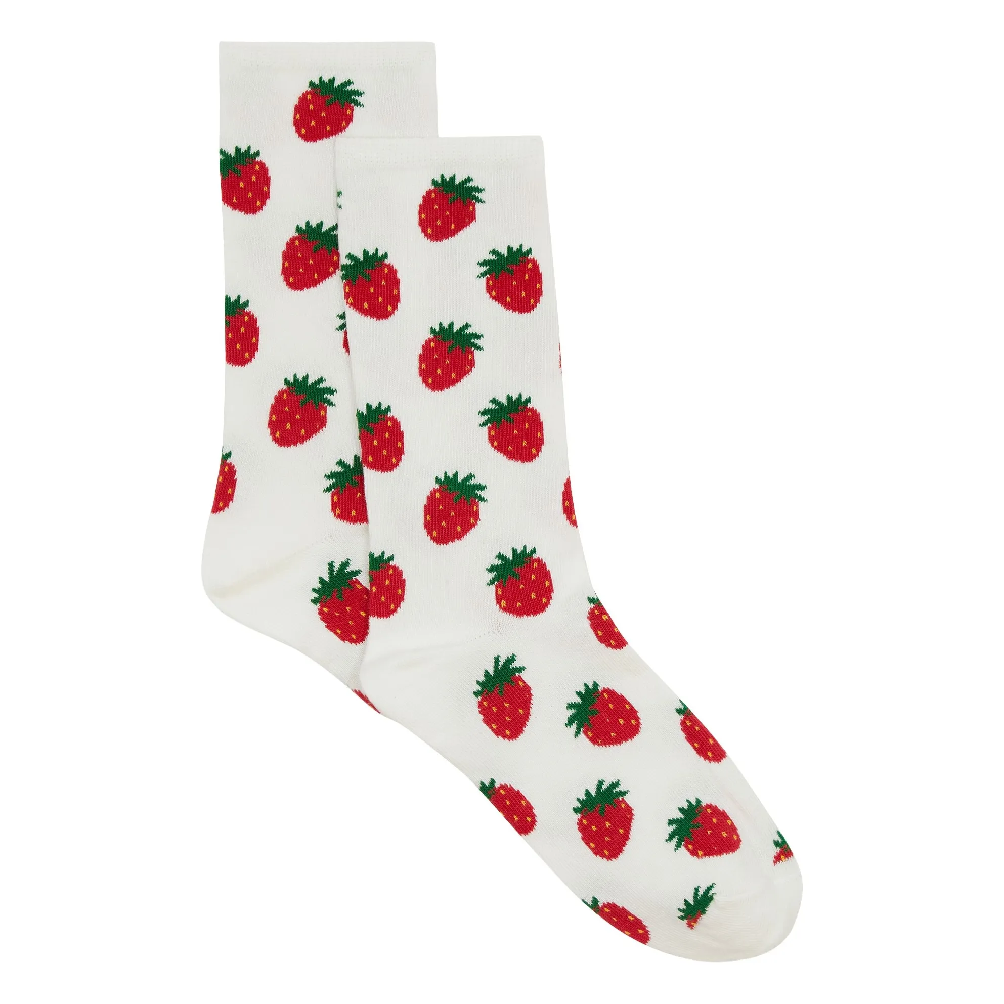 Hundred Pieces Ecru Classic Strawberry Socks