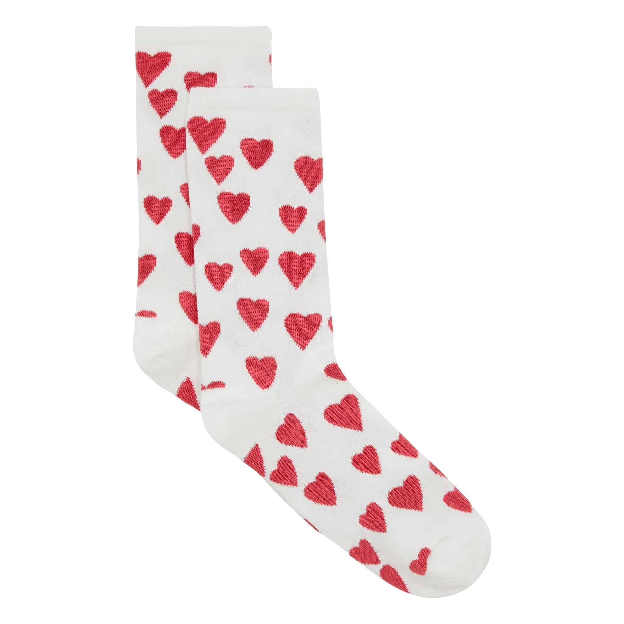 Hundred Pieces Ecru Classic Love White Socks
