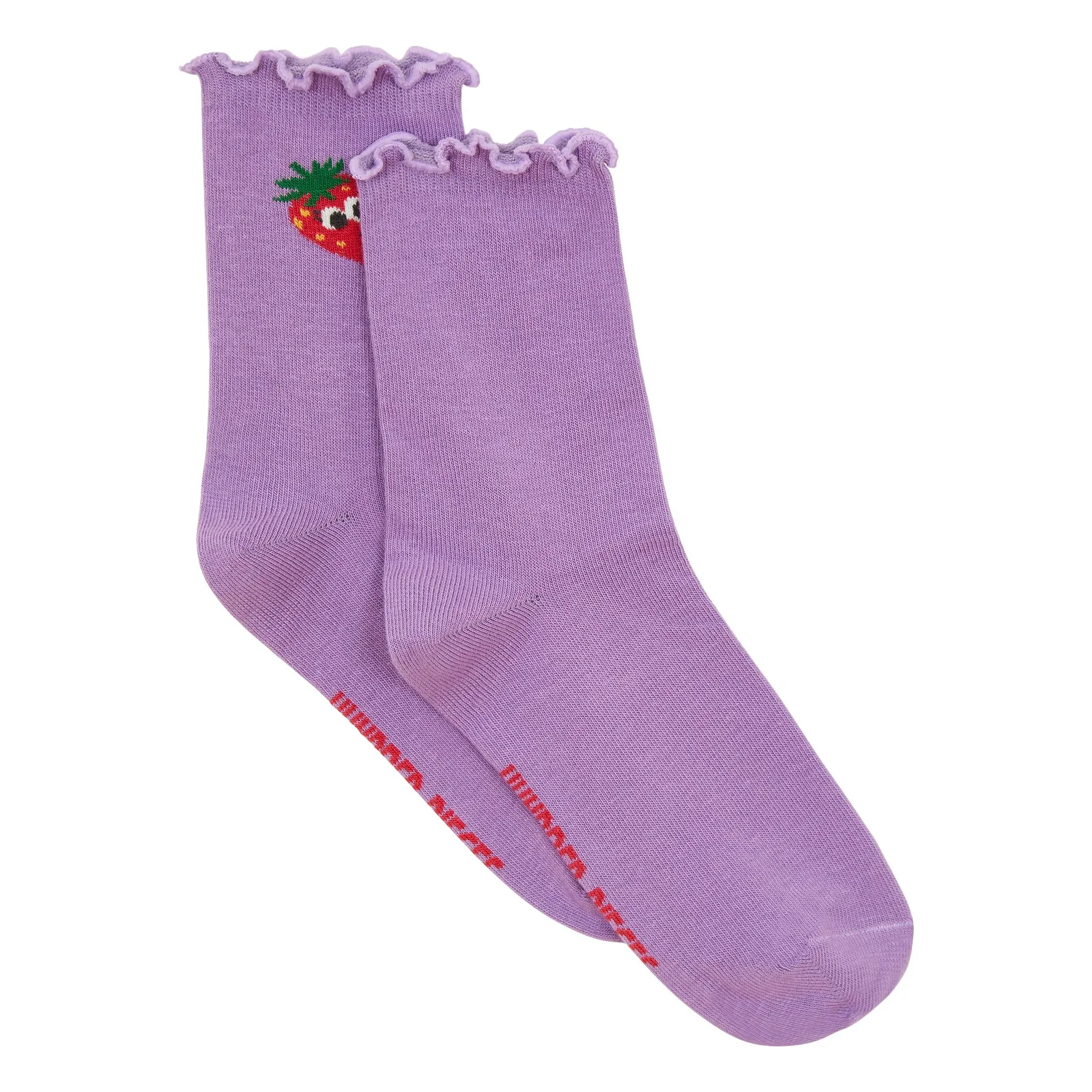 Hundred Pieces Purple Classic Strawberry Socks