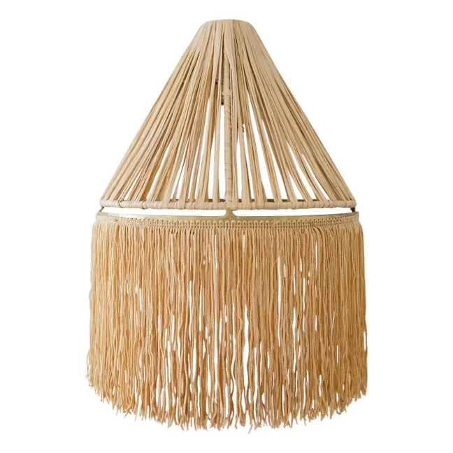 Raffia wall lamp | Gold