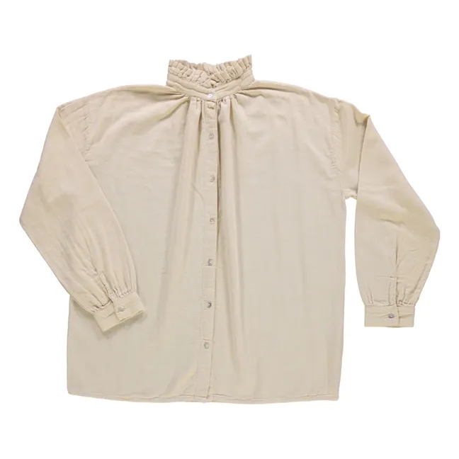 Blusa doble de gasa de algodón Rosier - Colección Femenina | Crudo