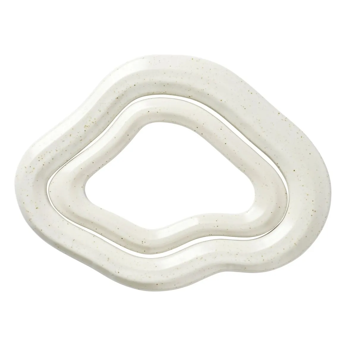 Broste Copenhagen White Nordic Stoneware Trivet - Set Of 2