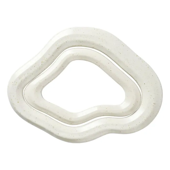 Nordic stoneware trivet - Set of 2 | White