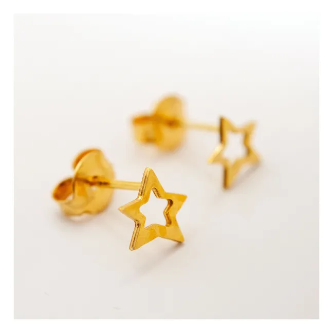 Boucles d'Oreilles Big Stars | Doré