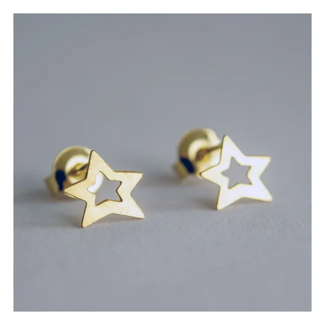 Boucles d'Oreilles Big Stars | Doré