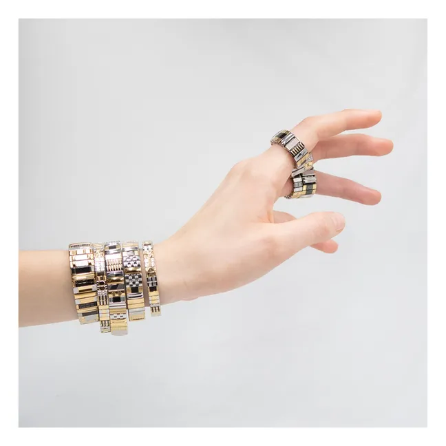 Bracciale SIG 6 | Nero/Oro/Argento