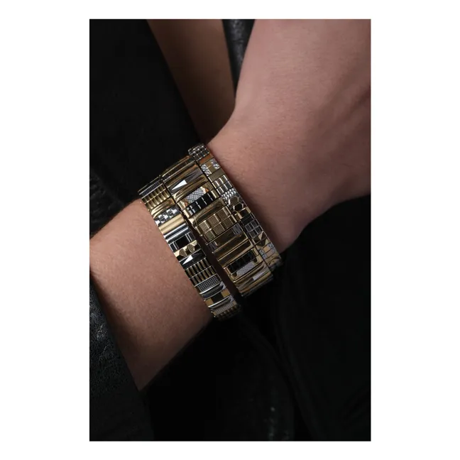Bracciale SIG 6 | Nero/Oro/Argento