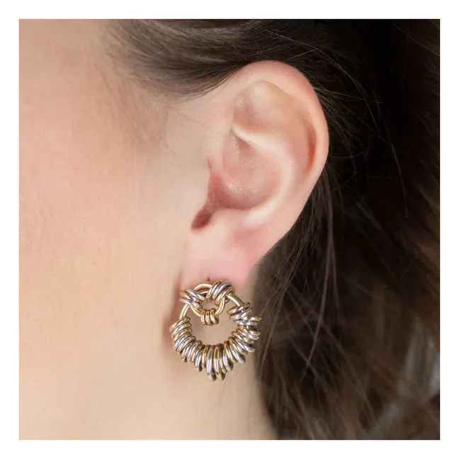 Boucles d'Oreilles Klik Anneaux | Doré/Argenté