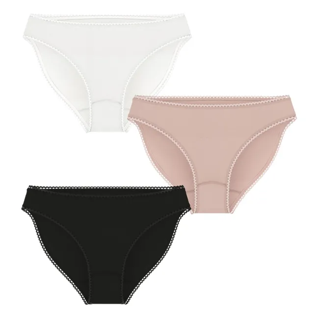 Set di 3 mutandine a tinta unita - Collezione donna  | Rosa