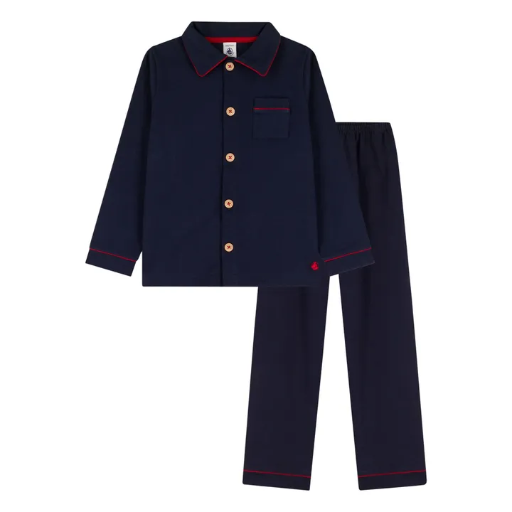 Conjunto de pijama de punto | Azul Marino- Imagen del producto n°0