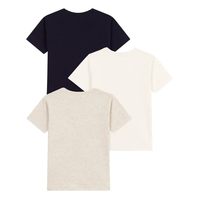 Set of 3 plain T-shirts | Oatmeal
