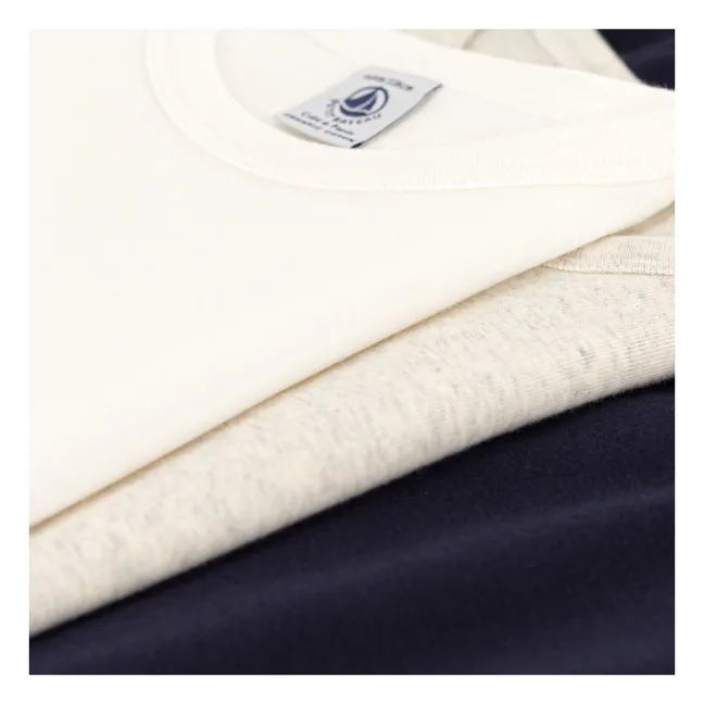 Set of 3 plain T-shirts | Oatmeal