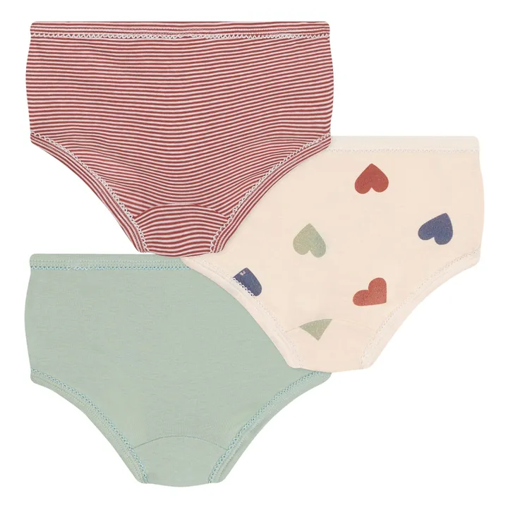 Lote de 3 braguitas de cintura alta | Beige- Imagen del producto n°1