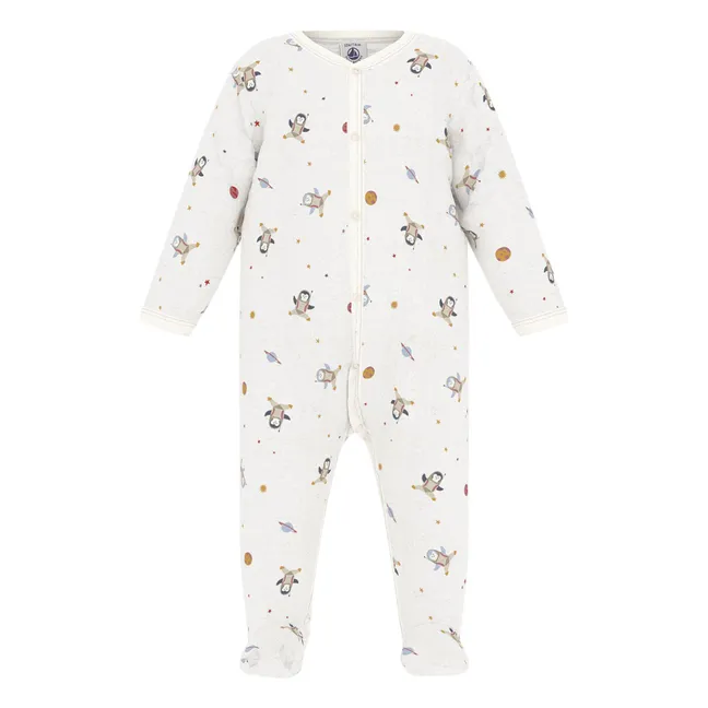 Pigiama in velluto Sleep Well Penguin | Bianco