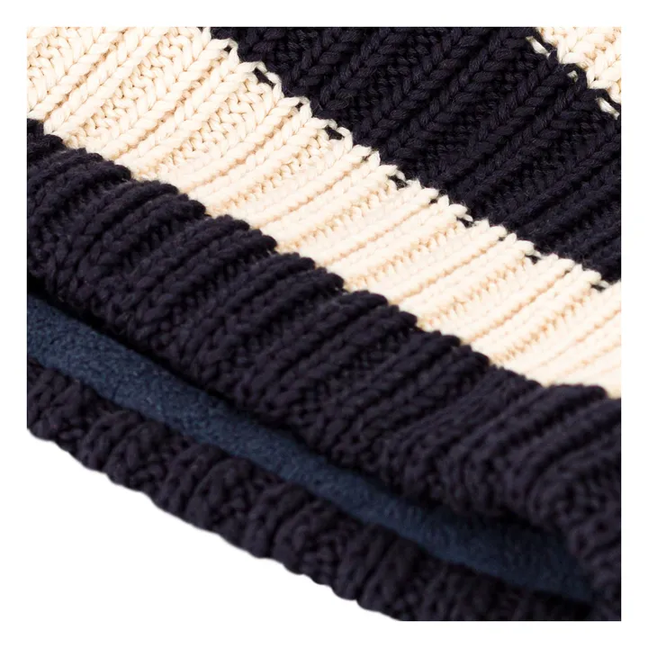 Fleece-gefütterter Snood mit Streifen | Navy- Produktbild Nr. 2