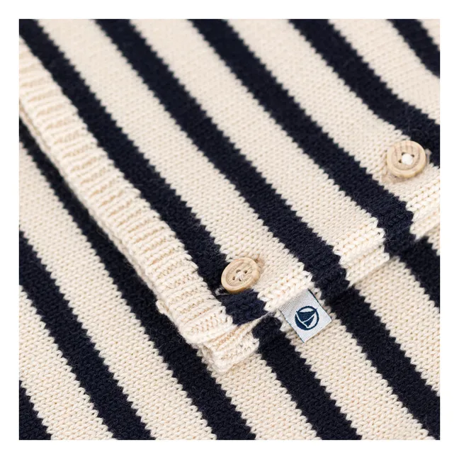 Set a righe in lana | Beige