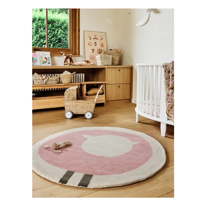 Tapis rond Mouton | Rose- Image produit n°2