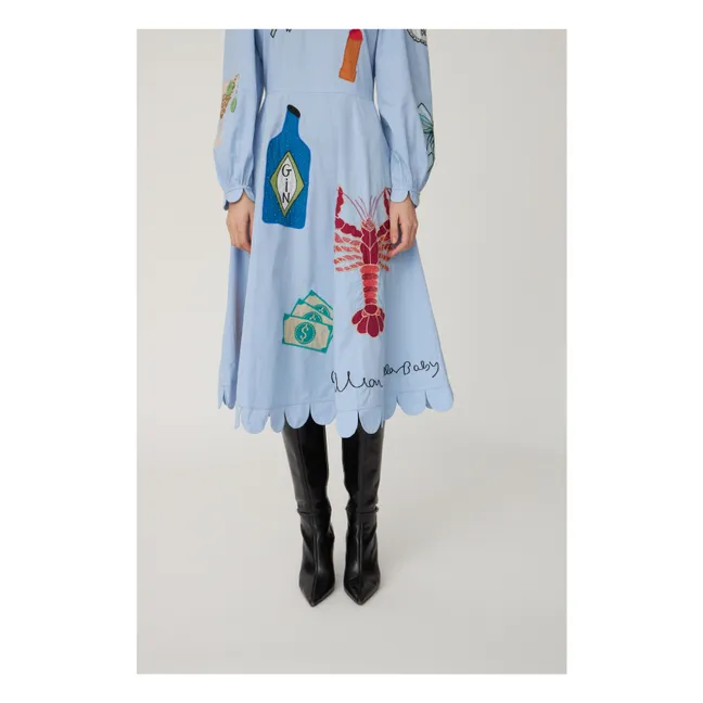 Vestido de perlas | Azul