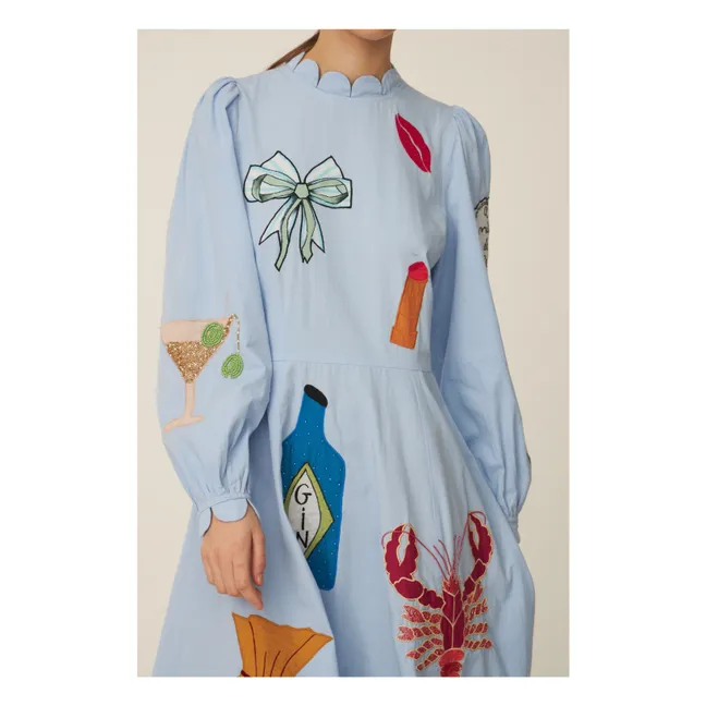 Vestido de perlas | Azul