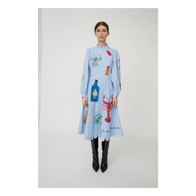 Vestido de perlas | Azul