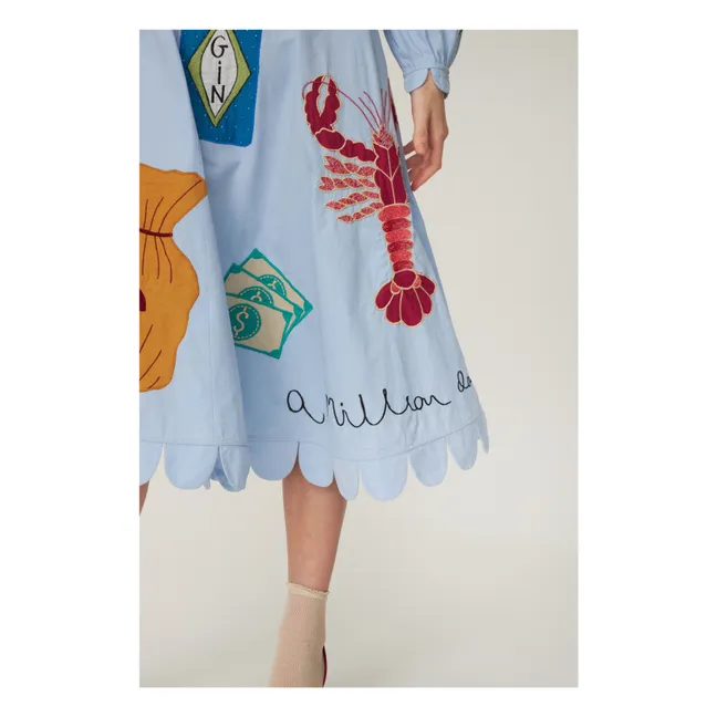 Vestido de perlas | Azul