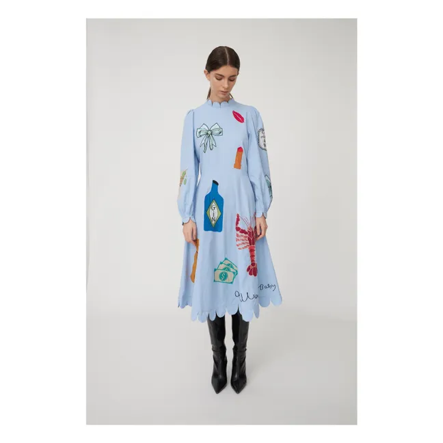 Vestido de perlas | Azul