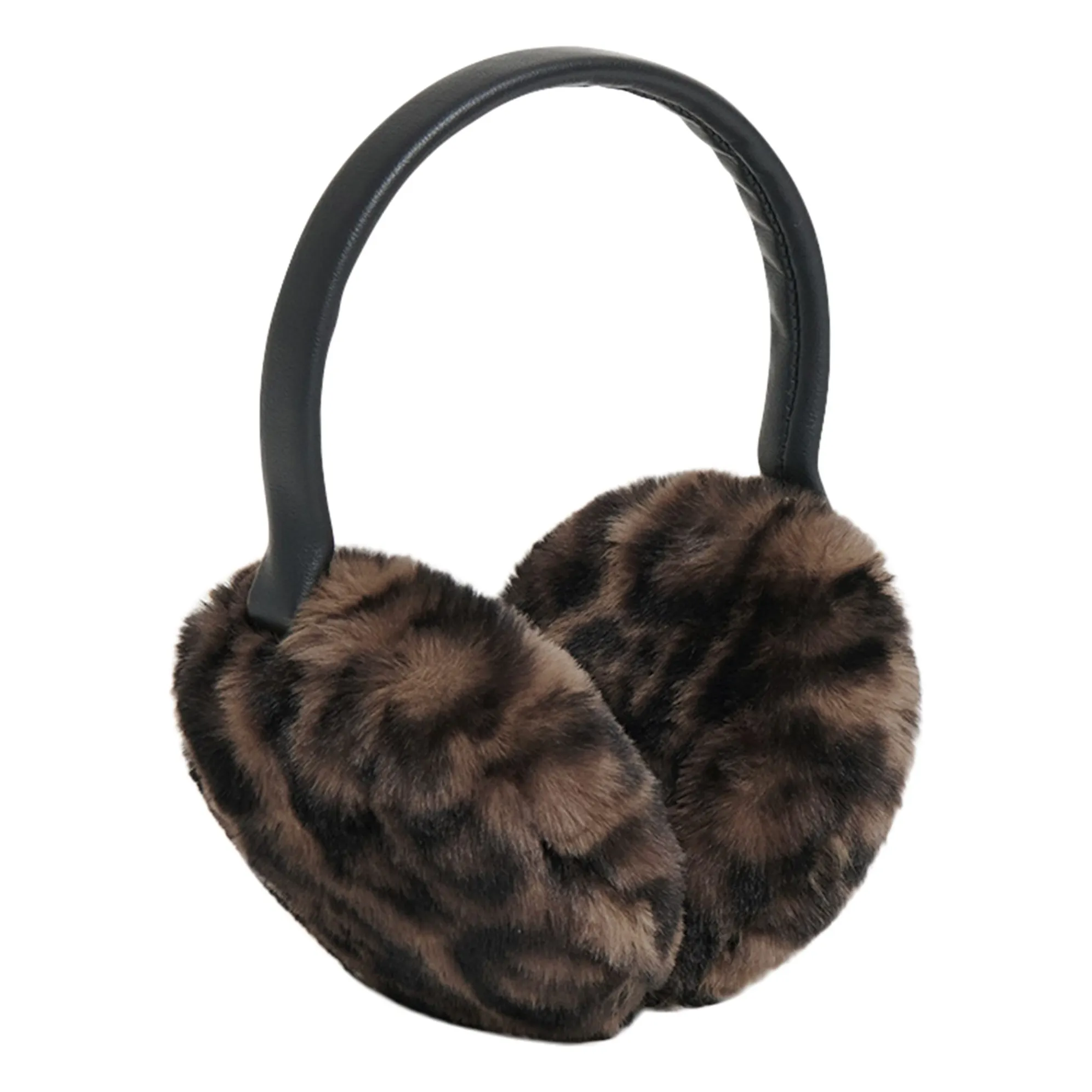 Apparis Brown Esme Leopard Ear Muffs Recycled Fibers
