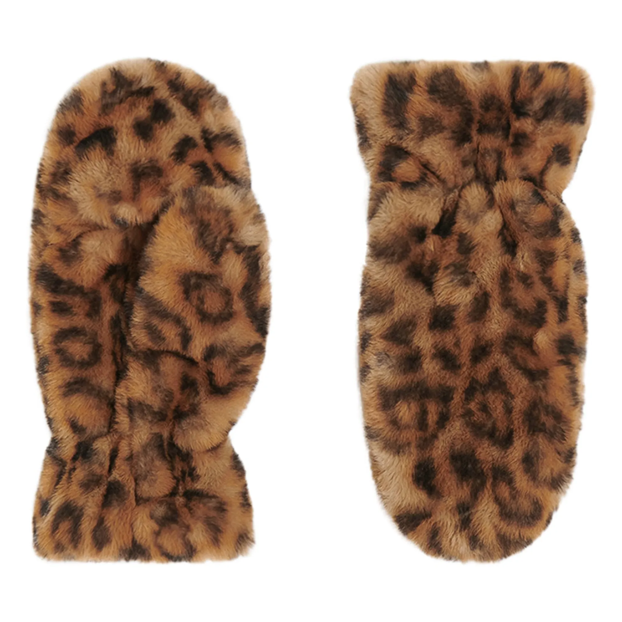 Apparis Camel Coco Leopard Gloves Recycled Fibers